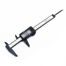 Electrónica Digital Acero Inoxidable Calibre Vernier LCD Medidor Fibra Carbono 6