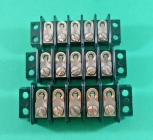 (SET BESTEHEND AUS 3) BEAU 18000 5-POLIGE SCHRANKENHALTERUNG FEED THRU KLEMMENBLÖCKE  - Bild 1 von 4