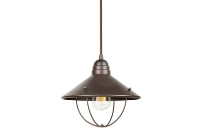 Forte Lighting 7111-01 Bronze Single Light 11"W Pendant With Metal Shade - Image 1 of 3