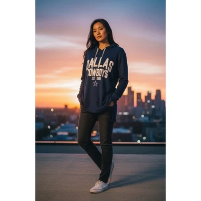 Dallas Cowboys Mujer Azul Marino NFL Sudadera con Capucha Térmica EST 1960 G-3 Ropa Talla 2X # Foto 1 de 4