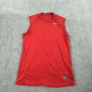 Nike Pro Sleeveless Shirt Mens XL Red Dri-Fit Athletic Training Gym Top Tee - Picture 1 of 13