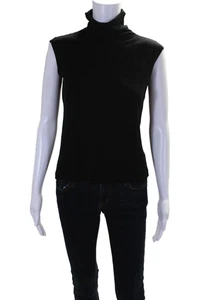 Pharaoh Womens Wool Blend Black High Neck Sleeveless Blouse Top Size 0 - Picture 1 of 5