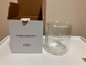 ADA Aqua Design Amano NA DUAL GLASS POT Ⅱ Limited Edition D 3.15in H 3.94in RARE - Picture 1 of 5