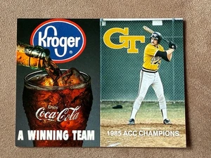 CBB 1986 GEORGIA TECH GIACCHE GIALLE programma college baseball - Foto 1 di 2