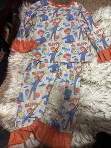 Blippi 3T (Med) Mädchen Rüschen PJS Set GUC - Bild 1 von 3