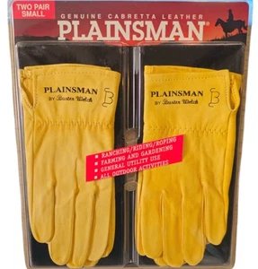 (2-Pair) Plainsman Premium Cabretta Leather Work Gloves PL100 Size Small - Picture 1 of 2
