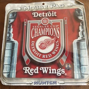 DETROIT REDWINGS PC DESK MAT MOUSE PAD 2002 STANLEY CUP CHAMPIONSHIP - Picture 1 of 10