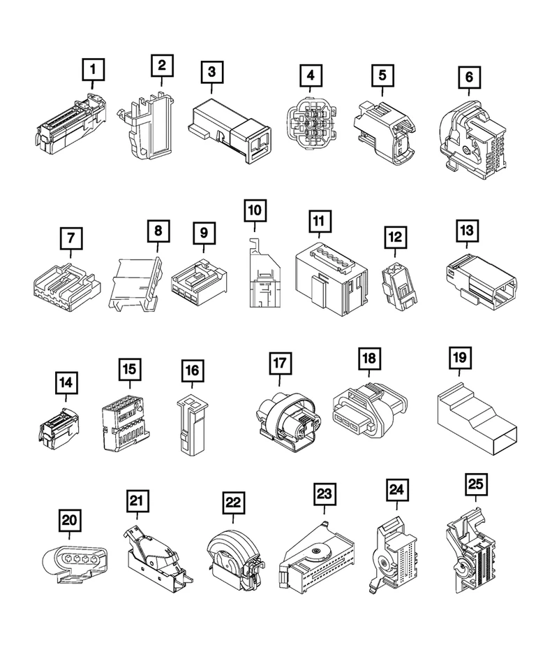 Genuine Mopar Electrical Connector 68231558AA - Image 1 of 1