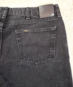 Lee Jeans Men’s 40*x29 Black Regular Fit Straight Leg ACTUAL 36x28 - Picture 1 of 12