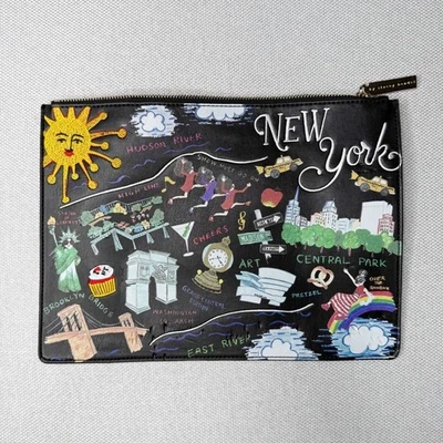 Alice + Olivia Chelsea Zip Pouch in Multi New York - Image 1 of 4