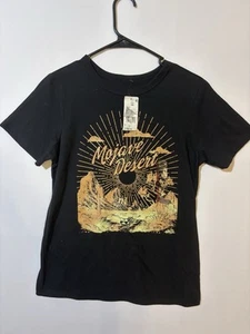 NWT Zoe + Liv Women's Mojave Desert Graphic T-Shirt Black Size XS - Picture 1 of 8