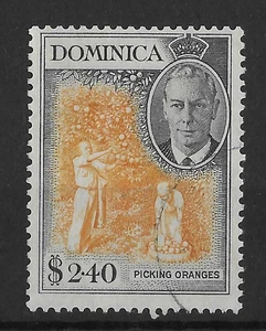 Dominica 1951 GVI 2,40 $ Picking Oranges SG134 Fine Used Cat 55€ - Bild 1 von 1