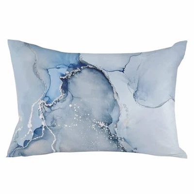  Blue Satin Pillowcase Ripples Standard Pillow 26" x 20" (Pack of 1) Blue Gray - Imagem 1 de 4