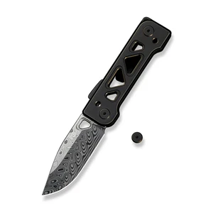 WE Knife Tyro Superlock 24001-DS1 Black Golden Titanium Damasteel Messer - Bild 1 von 7