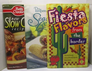 Recipe Booklets Lot of 3 - Fiesta Flavors, Pampered Chef, Betty Crocker - Picture 1 of 7