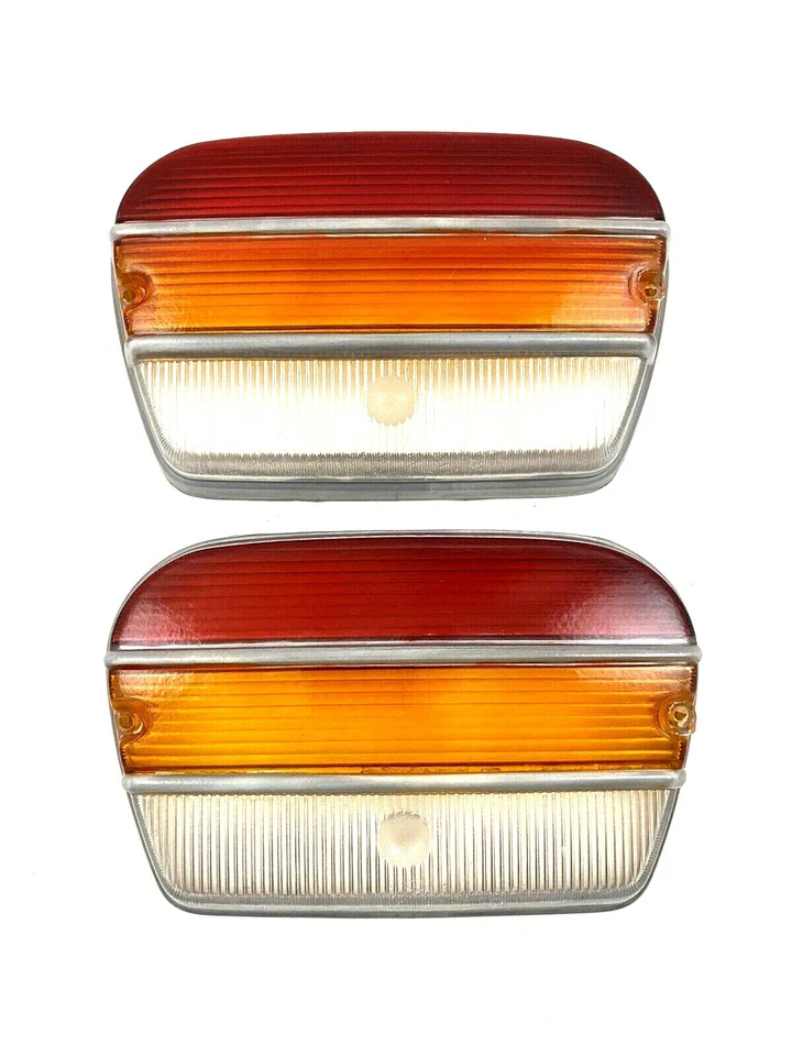 Juego de lentes de luz trasera izquierda y derecha Fiat 1500 borde plateado ¡NUEVO!!!! Juego #493-494 Foto 1 de 4