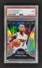 2013-14 Panini Select Clutch Silver Prizm Dwyane Wade #9 HOF PSA 9 MINT - Heat