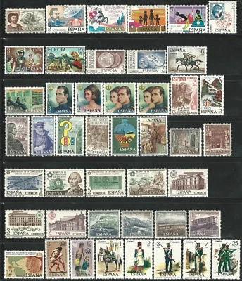 Spain: 1975; to 1977 in Between, lot 78 different stamps, complete set EBES054 - Image 1 of 2