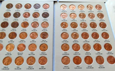 *Nice Quality* Lincoln Cent Set Collection  1941-1974 WHEAT CENT & MEMORIAL CENT - Image 1 of 4