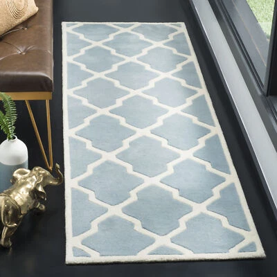 Safavieh Chatham BLUE / IVORY 2'-3" X 9' Runner - CHT735B-29 - Image 1 of 2