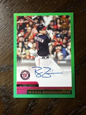 2024 Topps Archives Ryan Zimmerman Fan Favorite Auto Green Foil /99 -No. OOFF-RZ - Image 1 of 3