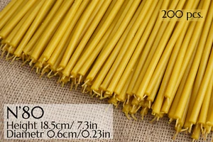 200 Stück Wachskerzen gelb Kerzen №80 Ritualkerzen Ritualkerzen Kerzenset - Bild 1 von 5