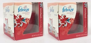 2 Jar Febreze CRANBERRIES & FROST Eliminates Odor Scented Candle 5.5 oz - Picture 1 of 1