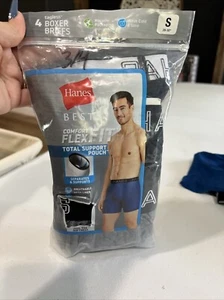 Hanes Men’s Boxer Briefs 3-Pack – Small 28-30", Comfort Flex & Support - Picture 1 of 6