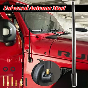 13" Radio Antenna Mast For Jeep Wrangler TJ JK JL JKU Rubicon Sahara 1997 -2022 - Foto 1 di 7