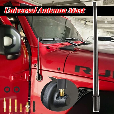 Antenna Mast 13" Radio For Jeep Wrangler TJ JK JL JKU Rubicon Sahara 1997-2021. Foto 1 de 4
