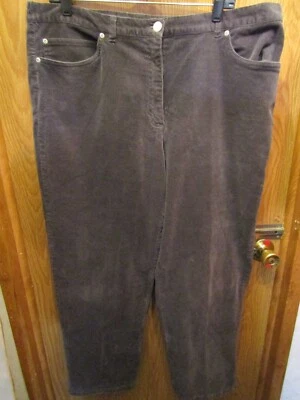 MUJER RUBÍ RD. PANTALONES PANA GRIS OSCURO TALLA 18 ENTREPIERNA 28" CINTURA PLANA 19" Foto 1 de 4