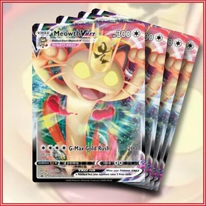 Pokemon TCG: Meowth VMAX - SWSH005 Sword & Shield Promo Set of 4 - Picture 1 of 2