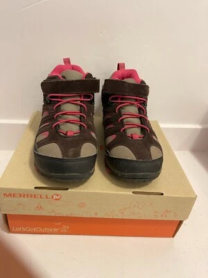 Niñas Jóvenes Merrell Ventilador Marrón Rosa Tenis Botas de Senderismo Foto 1 de 4