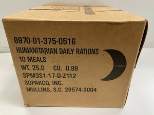 MRE Meals Ready to eat   Humanitarian Daily Rations FREE SHIPPING