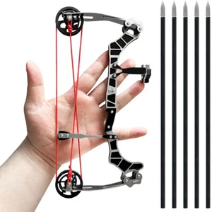 9.5" Mini Compound Bow Kit Toy Arrows Target Shooting Archery Gift Pocket Bow - Picture 1 of 5