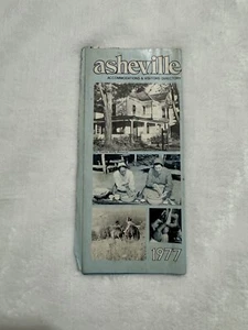 Vintage 1977 Asheville Map Accommodations Visitors Directory Vintson Travel - Picture 1 of 4