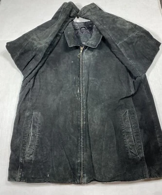 Chaqueta acolchada Knight's Bridge para hombre M de cuero negro con cuello y cremallera bolsillos de invierno Foto 1 de 4