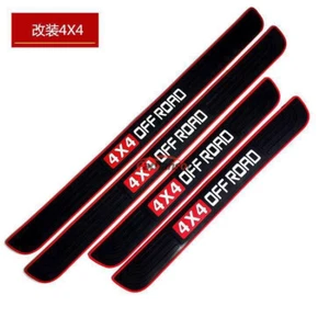 Car Accessories Rubber Door Sill Protector Trim Scuff Plate Guard Auto Sticker - Picture 1 of 12