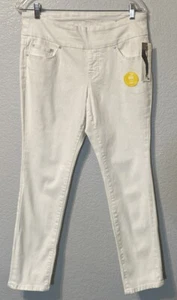 NWT Jag Jeans Womens High Rise Skinny Jeans Petite Size 10P White With Pockets - Picture 1 of 13