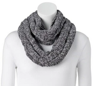 SONOMA Goods for Life Chenille-Infinity-Schal mit Zopfmuster, grau, KOSTENLOSER VERSAND - Bild 1 von 3