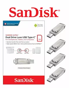 Type-C USB SanDisk Ultra Luxe Dual Drive USB Flash Drive 32G 64G 128G 256G 512G - Picture 1 of 36