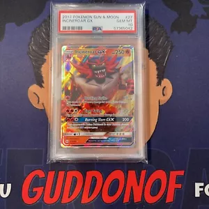 💎PSA 10 GEM MINT 2017 Pokemon Sun & Moon INCINEROAR GX #27 Ultra Rare Holo - Picture 1 of 3