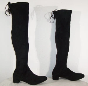 Overknee-Stiefel im Wildleder Look von Hitmars, Farbe Schwarz, Größe 43 - Bild 1 von 8