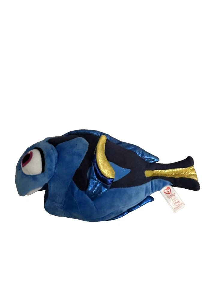 TY Sparkle Disney Finding Dory Blue Fish Beanie Plush 9½" Stuffed Animal Nemo - Image 1 of 4