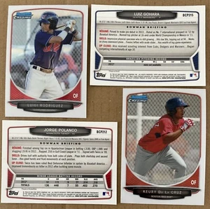 (U SELECT CARDS ) 2013 Bowman Chrome Prospects SINGLES BCP111-BCP219 🔽 - Bild 1 von 3