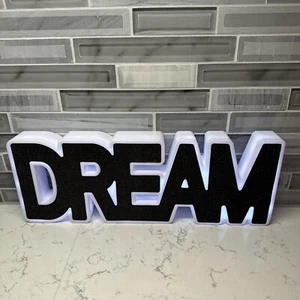 DREAM Light Up Sign Battery Operated Wall Decor Graduation Bedroom WORKS! EUC - Picture 1 of 7