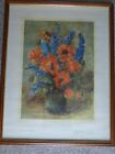 Vintage Poppies And Delphiniums Print By British Painter Alice Van Heddeghem