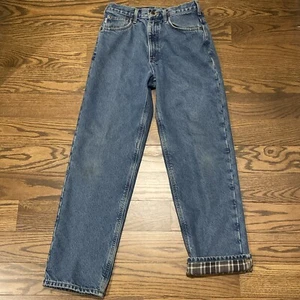 Carhartt Jeans Adult 32 X 32 Blue Denim Fleece Lined Relaxed Work Outdoor Men - Picture 1 of 12