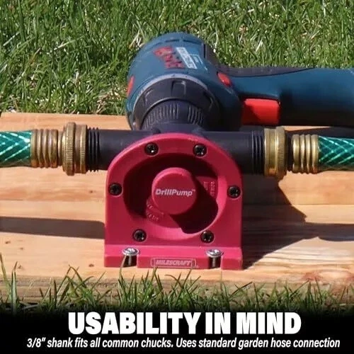 Milescraft 1314 DrillPump750 - Self Priming Water Pump Attachment for Drills ...
