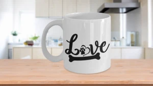 Love Paw Print Kaffeebecher für Haustiereltern - Bild 1 von 3